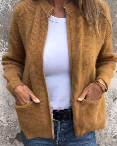 Callista | Herbst-Strickjacke mit Reißverschluss