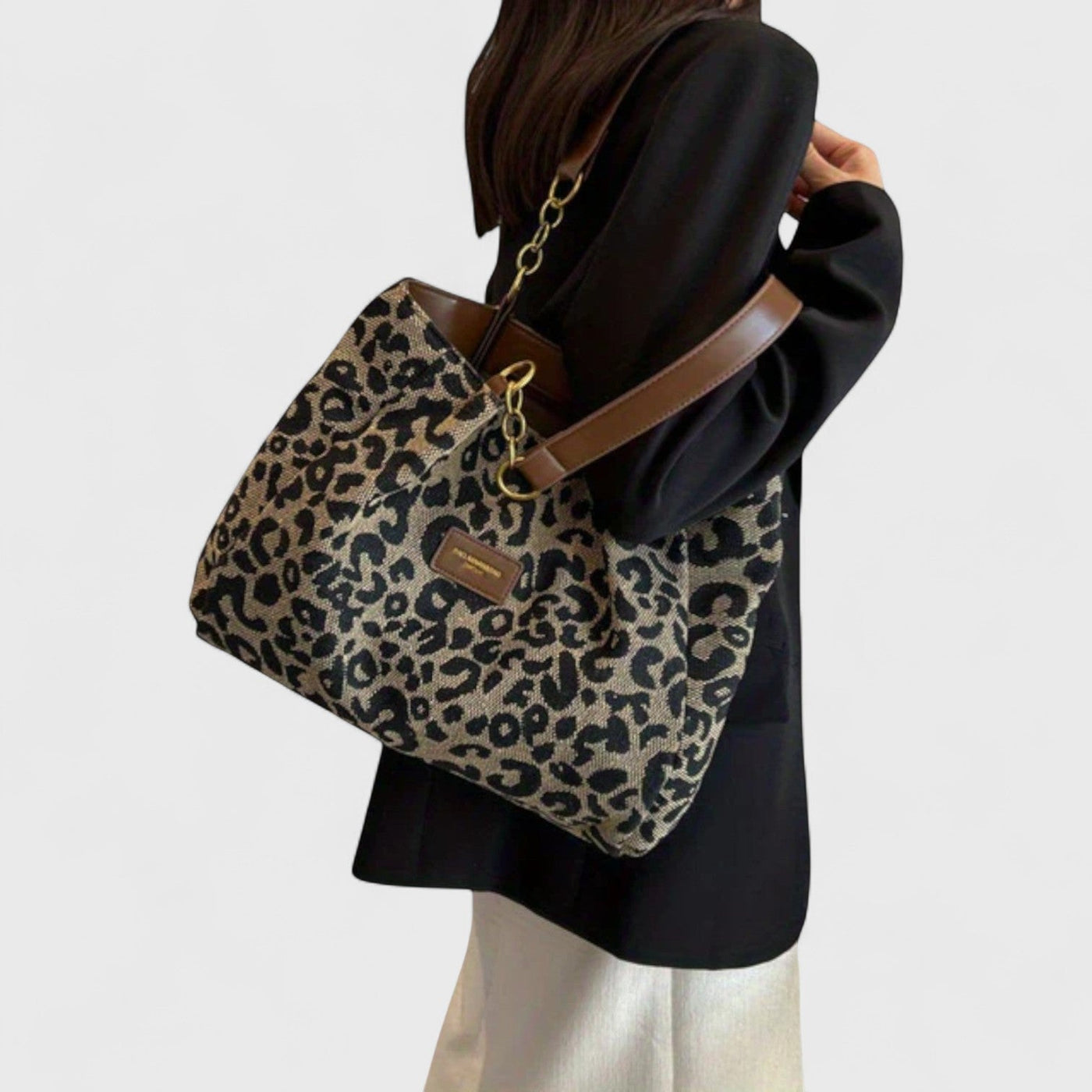 Valérie | Große Tasche mit elegantem Leopardenmuster