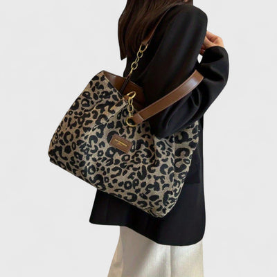 Valérie | Große Tasche mit elegantem Leopardenmuster