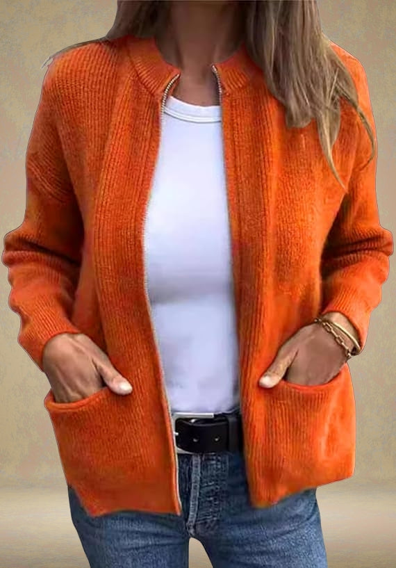 Callista | Herbst-Strickjacke mit Reißverschluss