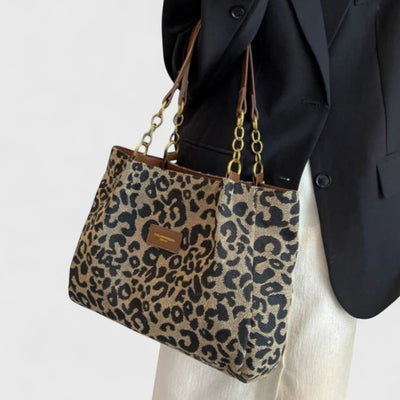 Valérie | Große Tasche mit elegantem Leopardenmuster