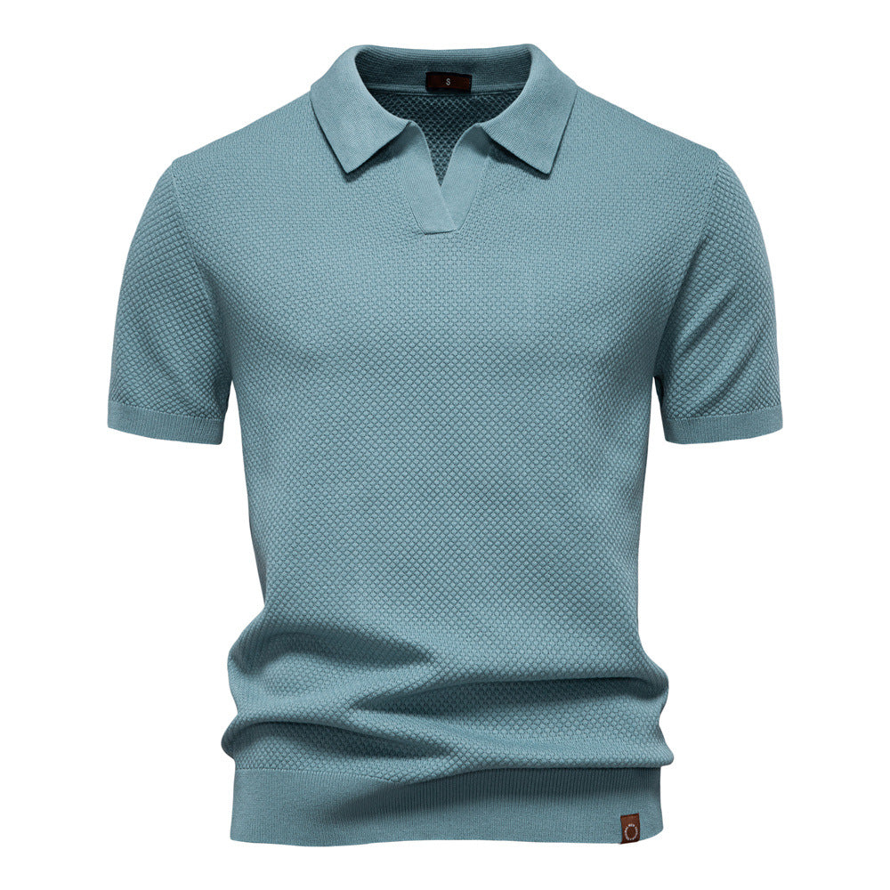 August | Casual strukturiertes Polo-shirt