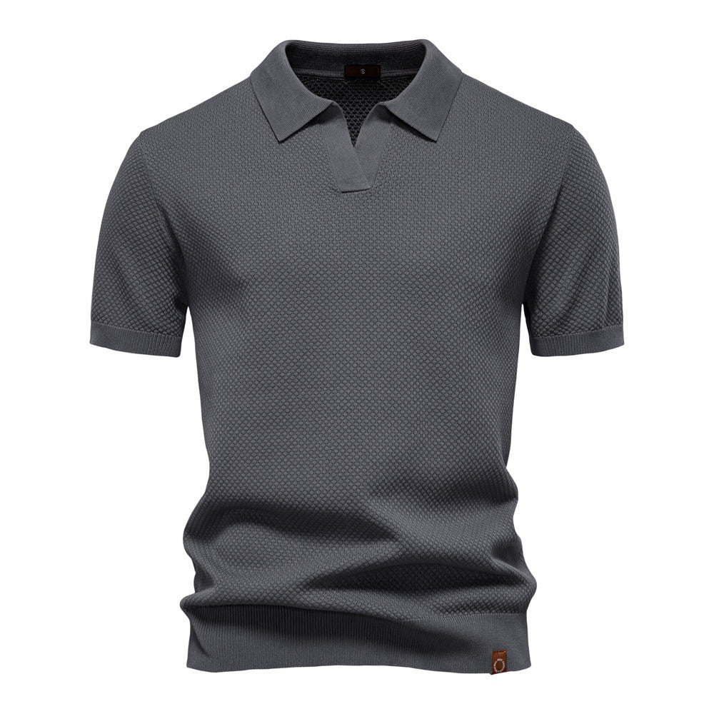 August | Casual strukturiertes Polo-shirt