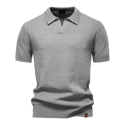 August | Casual strukturiertes Polo-shirt