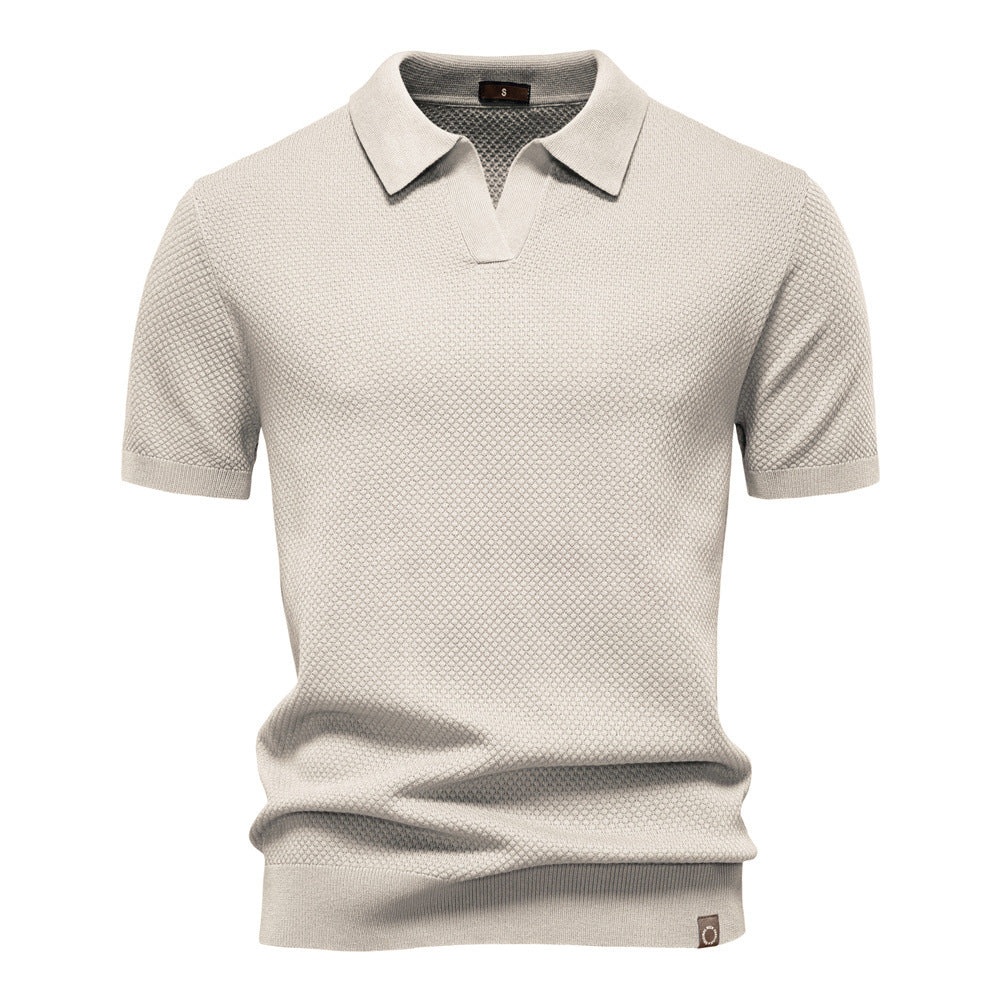August | Casual strukturiertes Polo-shirt