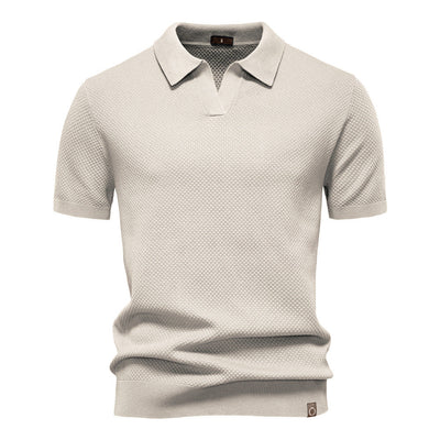 August | Casual strukturiertes Polo-shirt