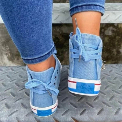 Kathi | Lässige High-Tops im Denim-Look