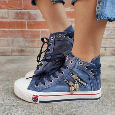Kathi | Lässige High-Tops im Denim-Look