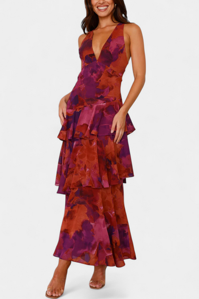 Isabel | Sommerliches Glamour-Maxikleid