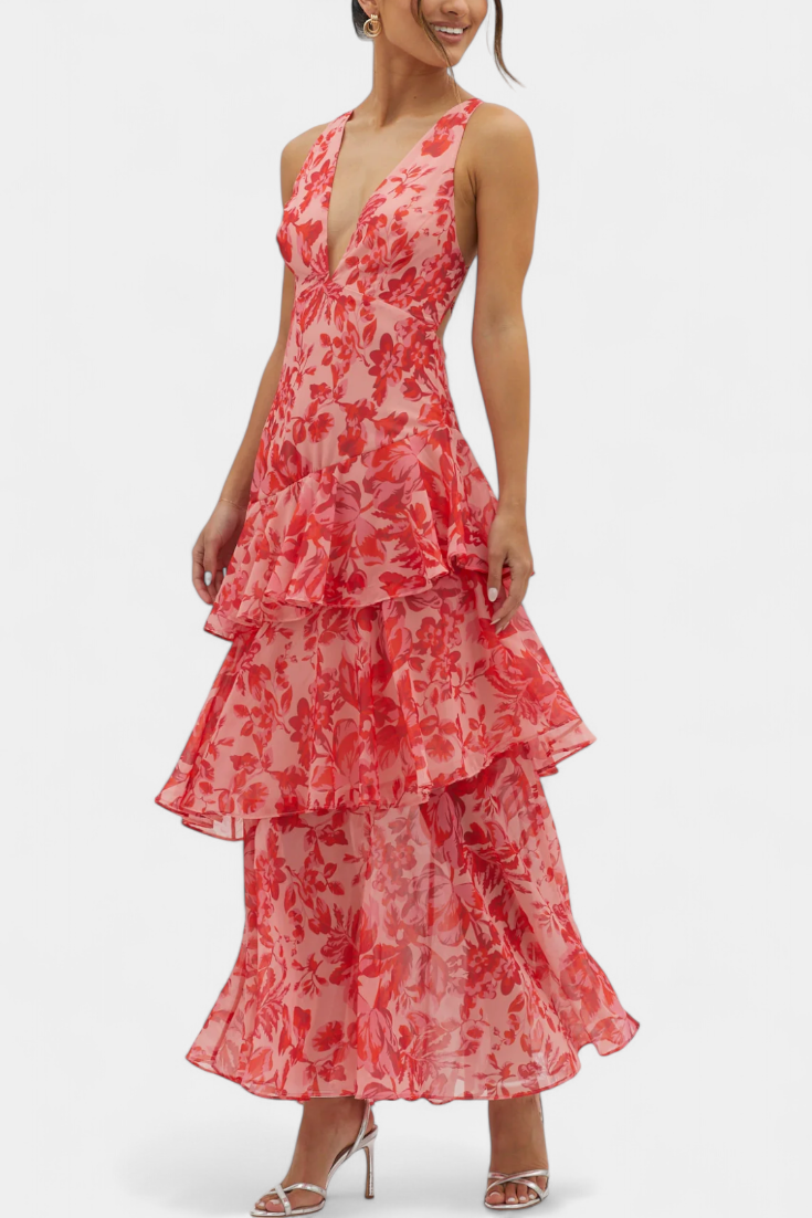 Isabel | Sommerliches Glamour-Maxikleid