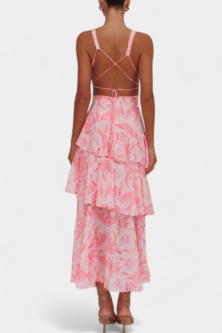 Isabel | Sommerliches Glamour-Maxikleid